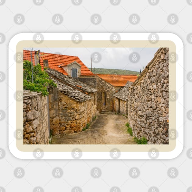 Loziscz Village in Brac, Croatia Sticker by jojobob